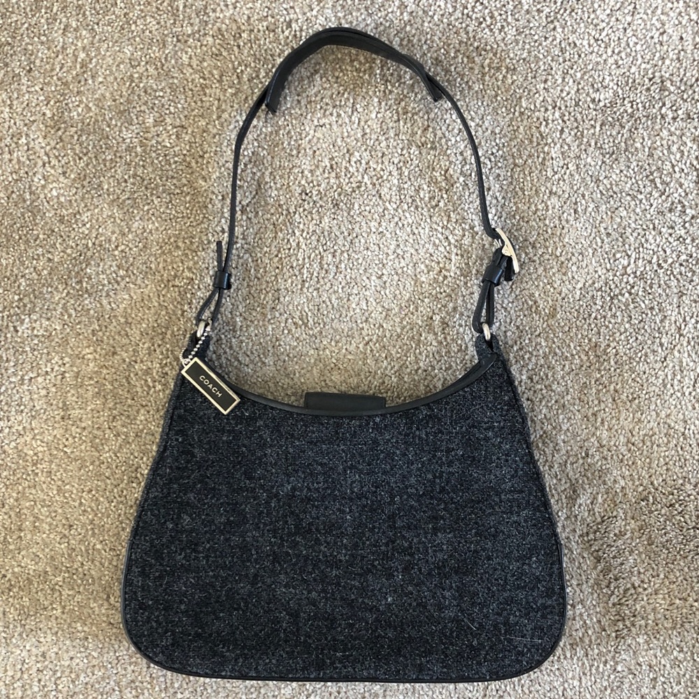 Coach Charcoal Gray/Black Hobo Shoulder Purse